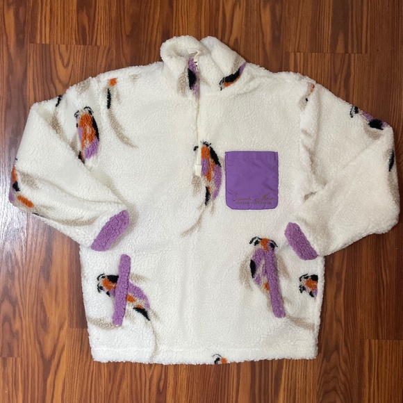 Taylor Swift Jackets & Blazers - NWT Authentic Taylor Swift Koi Fish Fleece Sherpa Quarter Zip Pullover